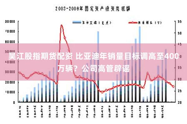 吴江股指期货配资 比亚迪年销量目标调高至400万辆？公司高管辟谣