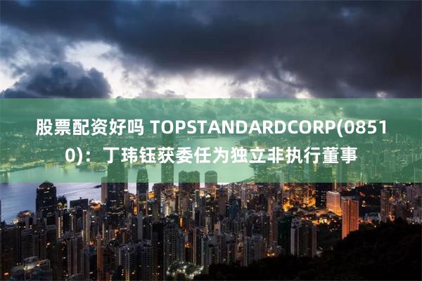 股票配资好吗 TOPSTANDARDCORP(08510)：丁玮钰获委任为独立非执行董事