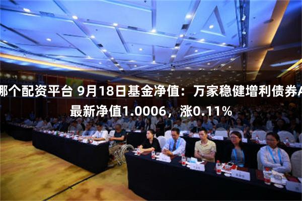 哪个配资平台 9月18日基金净值：万家稳健增利债券A最新净值1.0006，涨0.11%