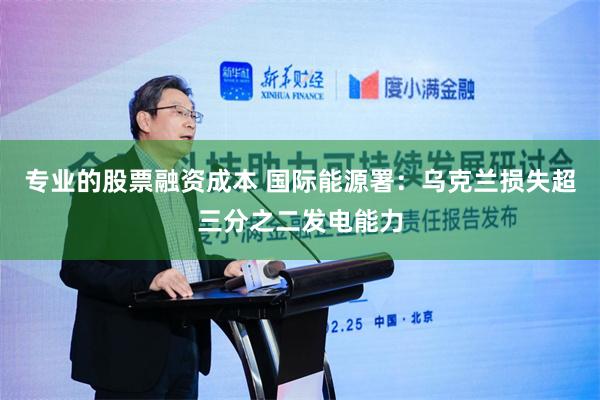 专业的股票融资成本 国际能源署：乌克兰损失超三分之二发电能力