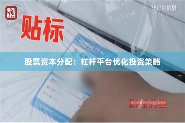 股票资本分配：杠杆平台优化投资策略