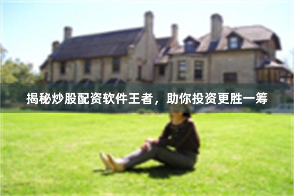 揭秘炒股配资软件王者，助你投资更胜一筹
