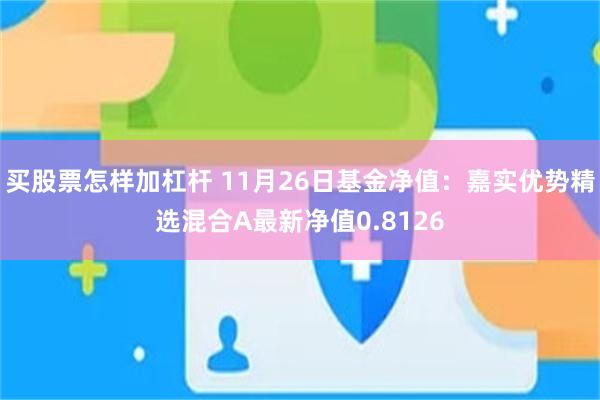 买股票怎样加杠杆 11月26日基金净值：嘉实优势精选混合A最新净值0.8126
