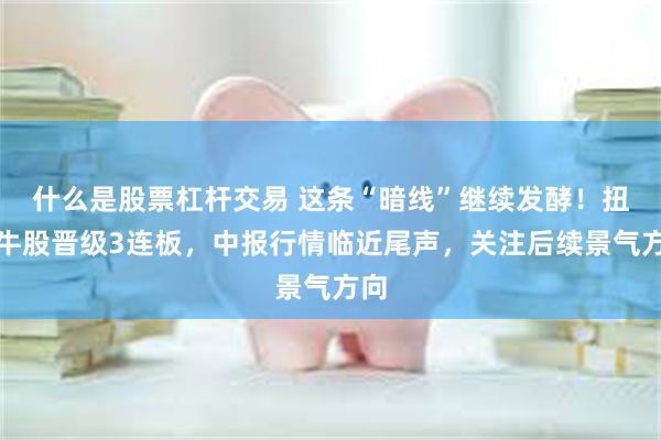 什么是股票杠杆交易 这条“暗线”继续发酵！扭亏牛股晋级3连板，中报行情临近尾声，关注后续景气方向