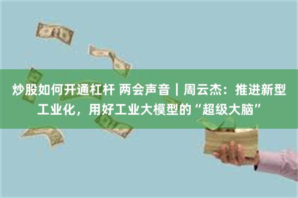 炒股如何开通杠杆 两会声音｜周云杰：推进新型工业化，用好工业大模型的“超级大脑”