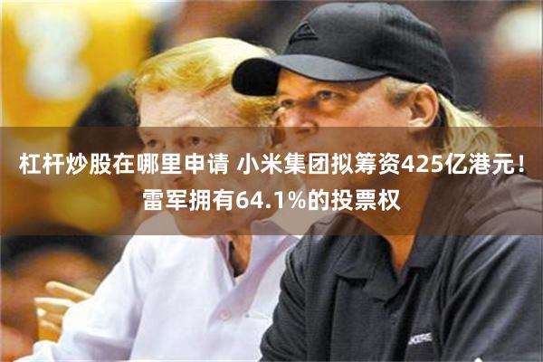 杠杆炒股在哪里申请 小米集团拟筹资425亿港元！雷军拥有64.1%的投票权