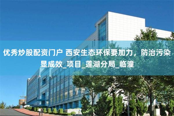 优秀炒股配资门户 西安生态环保要加力，防治污染显成效_项目_莲湖分局_临潼