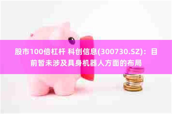 股市100倍杠杆 科创信息(300730.SZ)：目前暂未涉及具身机器人方面的布局