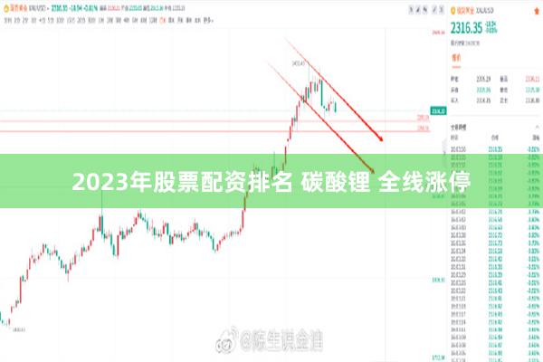 2023年股票配资排名 碳酸锂 全线涨停