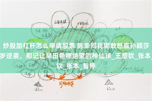 炒股加杠杆怎么申请股票 陈幸同我哪敢想赢孙颖莎！28岁逆袭，那记让早田希娜绝望的神仙球_王楚钦_张本_暂停