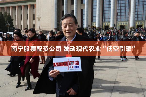 南宁股票配资公司 发动现代农业“低空引擎”